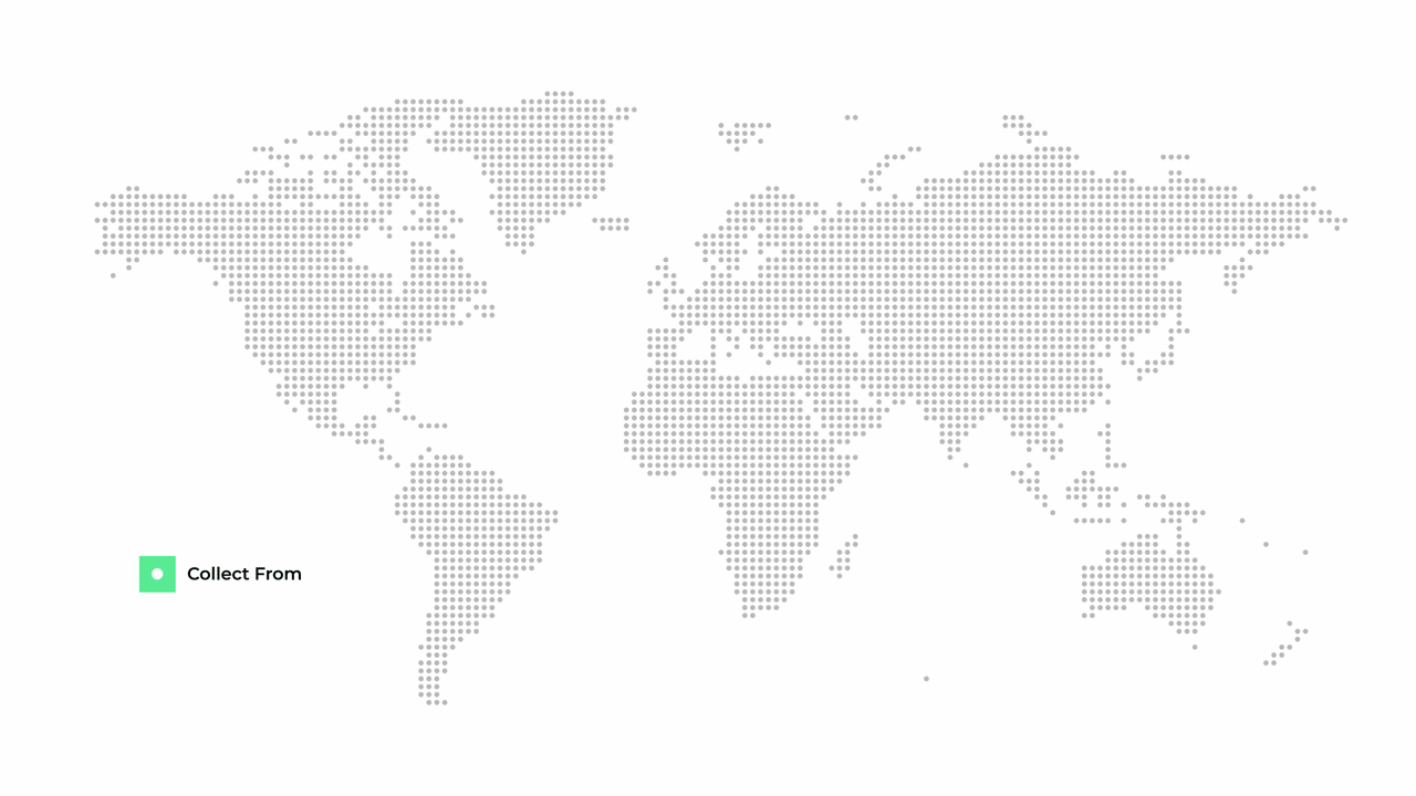 Global payment collections coverage map