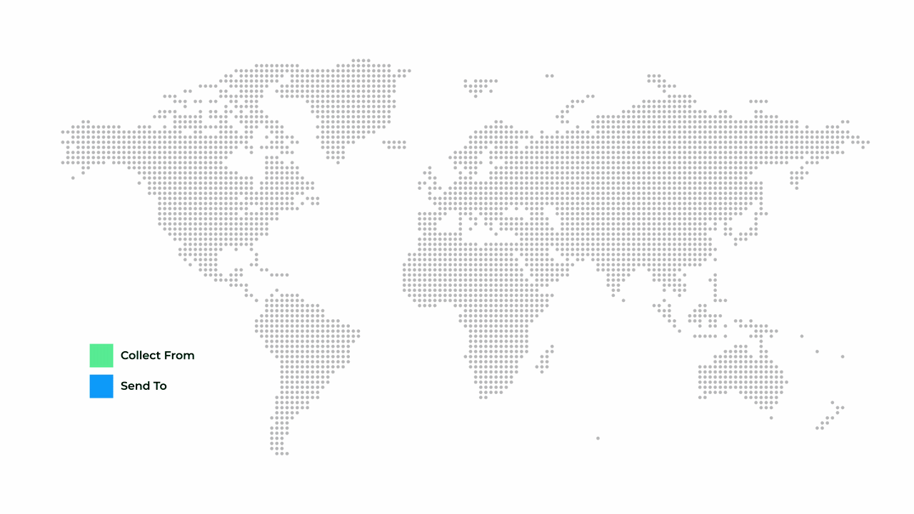 Decentro global payment coverage map